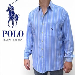 Vintage Polo Ralph Lauren Cotton striped button-down shirt size 22